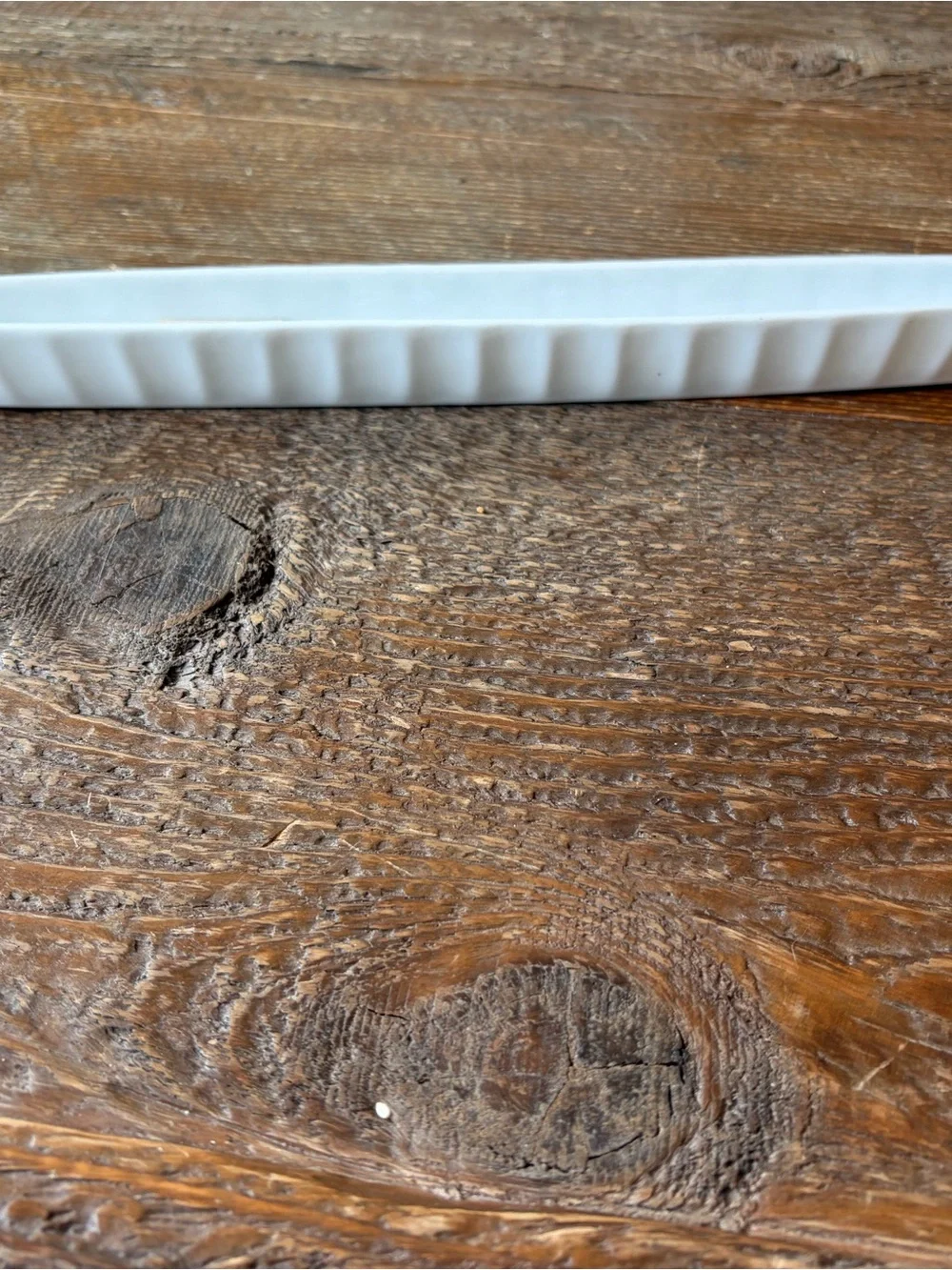 Galzone Fluted White Ceramic Serving Platter